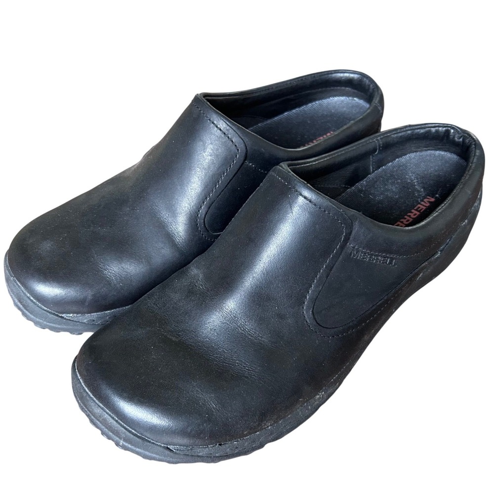 Merrell Encore Q2 Breeze Clogs Womens Black Leather Slip On J45364 Size 11